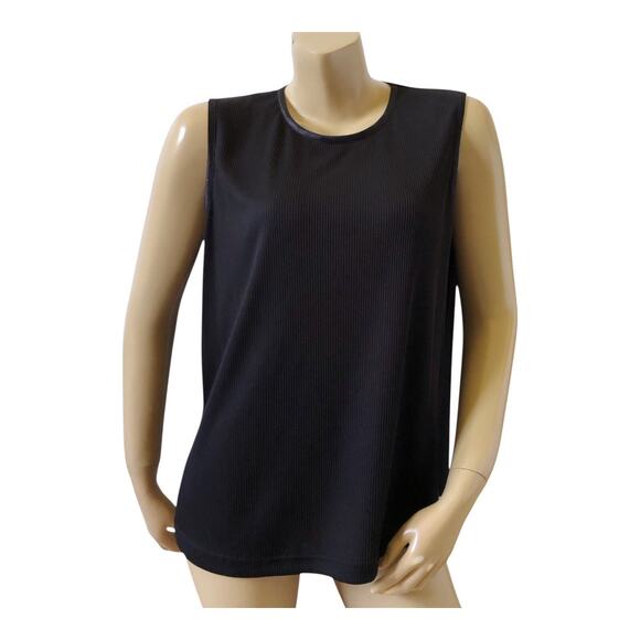Alia Tops - ALIA Womens Size XL Black Sleeveless Ribbed Stretch Tank Top Shirt